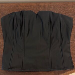 Black Strapless Corset Top